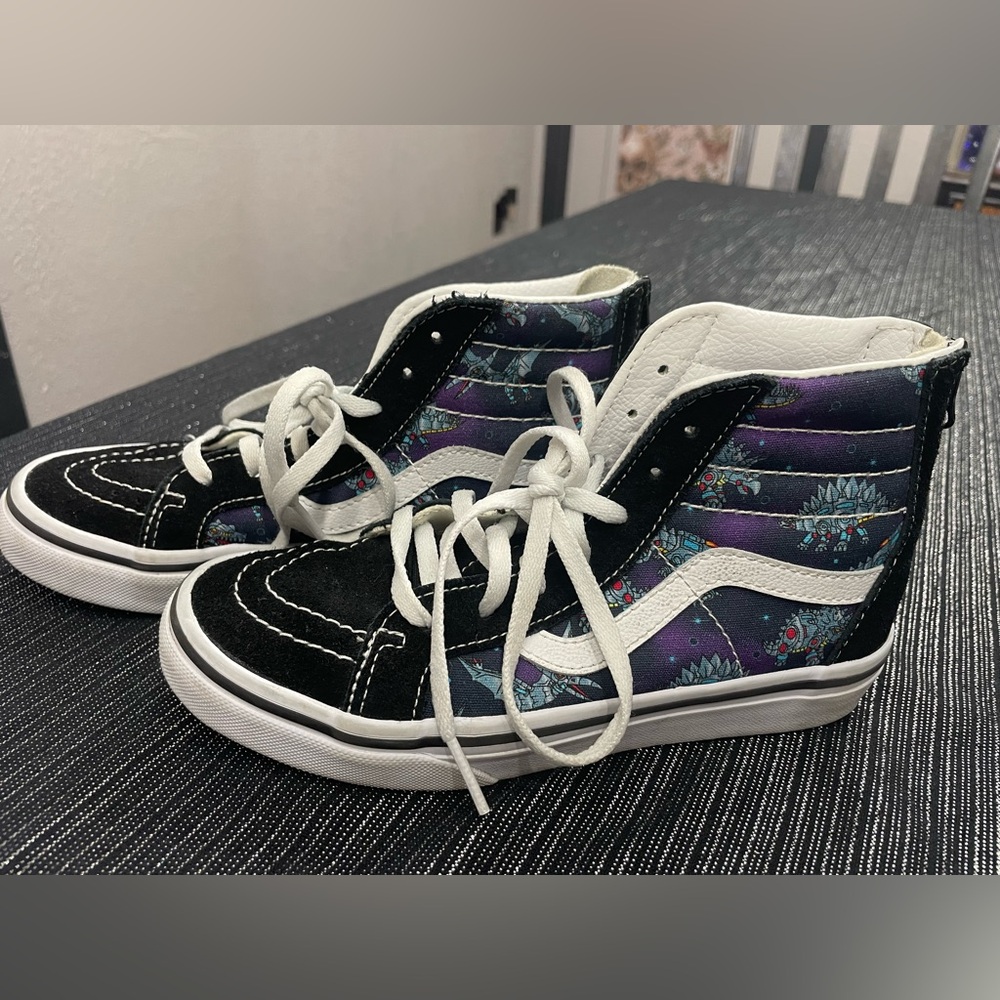 Vans Kids Sk8-Hi Zip Robotic Dino Trainers